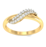 Gold Diamond Ring, Goodwin Yellow Gold Ring, Party Wear Ring